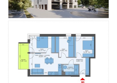 apartment for sale - Tychy, Żwaków